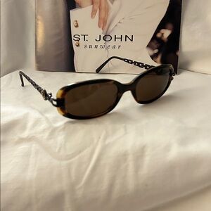 St John S-530 Chic Tortoise Sunglasses. New